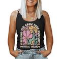 Retro Physical Therapy Boho Flowers Pediatric Pt Graduation Women Tank Top