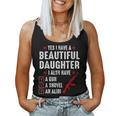 メンズ Yes I Have A Beautiful Daughters I Also Havearcastic レディースタンクトップ