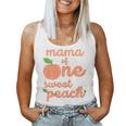 Mama Mom First Birthday One Sweet Peach Bday Family Matching Women Tank Top