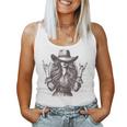Rock And Roll Cowgirl Western Rodeo Girl Graphic Women Women Tank Top
