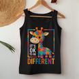 Autism Awareness Giraffe Its Ok To Be Different Women Tank Top Personalized Gifts