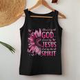 Blessed By God Loved By Jesus Pink Sunflower Faith Christian Women Tank Top Personalized Gifts