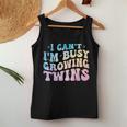 I Can't I'm Busy Growing Twins Twin Expecting Mom Pregnancy Women Tank Top Unique Gifts