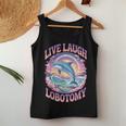 Live Laugh Lobotomy Dolphin Groovy レディースタンクトップ 面白い贈り物