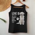 Love Is White English Cream Golden Retriever Mom Dog Puppy Women Tank Top Personalized Gifts
