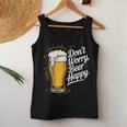 ビール ハッピー ビール好き Don't Worry Beer Happy Beer Drinker レディースタンクトップ 面白い贈り物