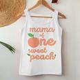 Mama Mom First Birthday One Sweet Peach Bday Family Matching Women Tank Top Personalized Gifts