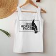 【バックプリント・背中側】ザ・ホース・フェイス The Horse Face 午年 馬 2026 パロディ 長袖tシャツ レディースタンクトップ 面白い贈り物