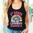 2Nd Grade Unicorn Cat Magical Caticorn Back Tochool レディースタンクトップ 彼女への贈り物
