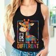 Autism Awareness Giraffe Its Ok To Be Different Women Tank Top Gifts for Her