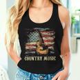 Country Music Outlaw Western Usa Patriotic Vintage Guitar Men Women Tank Top Gifts for Her