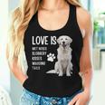 Love Is White English Cream Golden Retriever Mom Dog Puppy Women Tank Top Gifts for Her