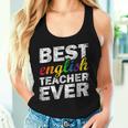 最高の英語教師 文法 クラス 男性 女性 教員 英語教師 レディースタンクトップ 彼女への贈り物