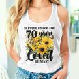 Blessed By God For 70 Years Loved Sunflower 70Th Birthday Women Tank Top Gifts for Her