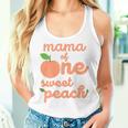 Mama Mom First Birthday One Sweet Peach Bday Family Matching Women Tank Top Gifts for Her