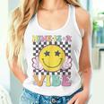 Nine Is A Vibe 9Th Birthday Groovy Smile Face 9 Years Old Women Tank Top Gifts for Her