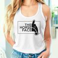 【バックプリント・背中側】ザ・ホース・フェイス The Horse Face 午年 馬 2026 パロディ 長袖tシャツ レディースタンクトップ 彼女への贈り物