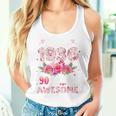 オンバック 90歳 1936年3月 花柄 90歳の誕生日 レディースタンクトップ 彼女への贈り物