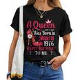 49歳の誕生日 ハイヒール A Queen Was Born In 3月 1976 レディースTシャツ
