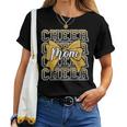Cheer Mom Mama Bow Sport Cheerleader Cheerleading Yellow Women T-shirt