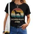 Doberman Mom Dobie Dog Lovers Retro Dobie Mom Women T-shirt