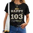 Happy 103Rd Birthday 103歳 女性 男性 誕生日パーティー 長袖tシャツ レディースTシャツ