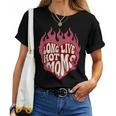 Long Live Hot Moms Retro Mom Humor Quote Women T-shirt