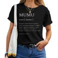 Mumu Definition おばあちゃん母の日パーティー レディースTシャツ