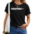 Philippines Flag Heart Pride Philippines Kid レディースTシャツ