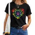 Rainbow Lgbt 猫愛好家 犬 恋人 猫 母 犬 パパ バレンタイン レディースTシャツ