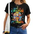 Ready To Crush 2Nd Grade Back Tochool 2Nd Grade Cat Kitten レディースTシャツ