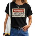 Warning I Have Adhd Humour Adhd Awareness Women T-shirt