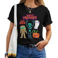 ハッピーハロウィン骨格かぼちゃかわいいゴーストキッズ男の子女の子 レディースTシャツ