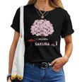 和 桜 シャツ ピンク 桜 花 木 花見 レディースTシャツ
