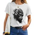 Gorilla Flowers モンキーアニマルプリントアート ゴリラ レディースTシャツ