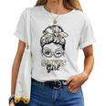 Saints Girl Messy Bun Women T-shirt