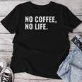 Emergency No Coffee No Life Missing Java 警告サイン レディースTシャツ 面白い贈り物
