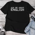 English Teacher In English Teaching Chool Quote レディースTシャツ 面白い贈り物