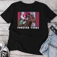 Forever Young Horse、競馬、デルマール、サンタアニタ レディースTシャツ 面白い贈り物