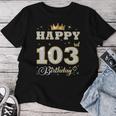 Happy 103Rd Birthday 103歳 女性 男性 誕生日パーティー 長袖tシャツ レディースTシャツ 面白い贈り物