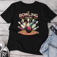 My Bowling Technique Isecret 面白いボウラーボウリング レディースTシャツ 面白い贈り物