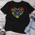 Rainbow Lgbt 猫愛好家 犬 恋人 猫 母 犬 パパ バレンタイン レディースTシャツ 面白い贈り物