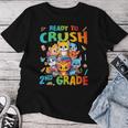 Ready To Crush 2Nd Grade Back Tochool 2Nd Grade Cat Kitten レディースTシャツ 面白い贈り物