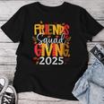 Retro Friendsgiving Squad 2025 Thanksgiving Group Fall Women T-shirt Unique Gifts