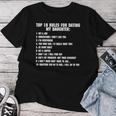 Rules For Dating My Daughter Dad ギフト レディースTシャツ 面白い贈り物