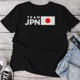 Team Jpn 日本国旗 チームジャパン 日の丸 男性 女性 子供 応援 チーム レディースTシャツ 面白い贈り物
