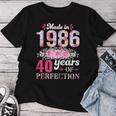 Vintage 1986 40 Años Cumpleaños Regalo Made In 1986 Camiseta de mujer Regalos divertidos