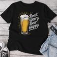 ビール ハッピー ビール好き Don't Worry Beer Happy Beer Drinker レディースTシャツ 面白い贈り物