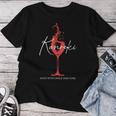 還暦祝い ワイン好き 酒好き 父 母 男性 女性 60歳お祝い Aged With Grace And Wine レディースTシャツ 面白い贈り物