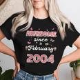 2004年2月から素晴らしい花、2004年2月の誕生日。 レディースTシャツ 彼女への贈り物